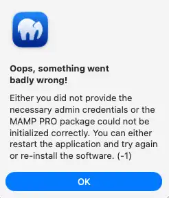 Mamp Pro Something Went Badly Wrong